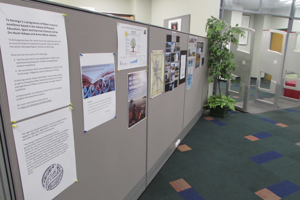 Te Wiki display at Science Library 2017