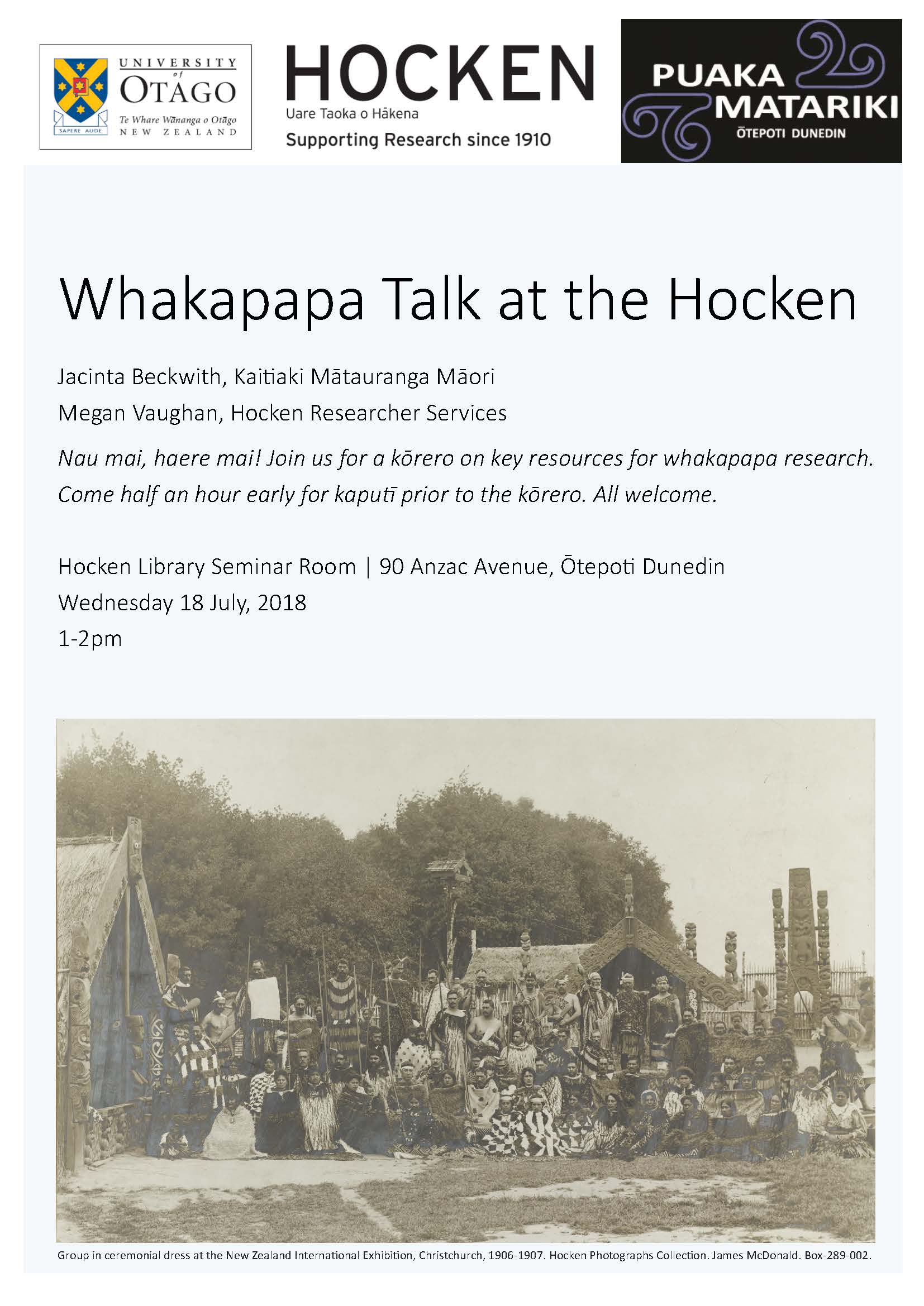 Whakapapa Talk Poster