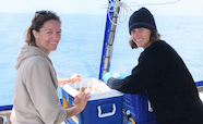 Researchers undertaking ocean sampling thumb, photo credit: Claire Concannon.