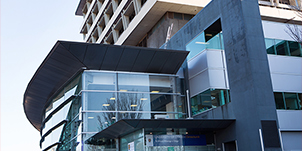 Wide-aspect exterior shot of the Christchurch campus