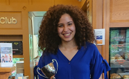 Aisha Sati with CNE PhD Prize trophy Nov 2021_thumb
