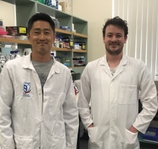 Joon Kim and Michael Perkinson in the CNE lab