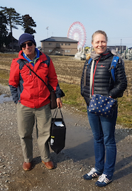Associate Professor Peter Metcalf and Dr Miriam Sharpe in Uozu, Japan 