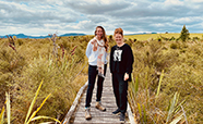 Leena Tirrul and Sara Walton at Te Nohoaka o Tukiauau Sinclair Wetlands thumbnail