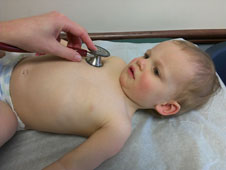 Child and stethoscope
