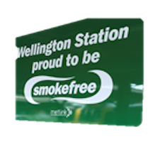 Common smokefree signs in Wellington Station