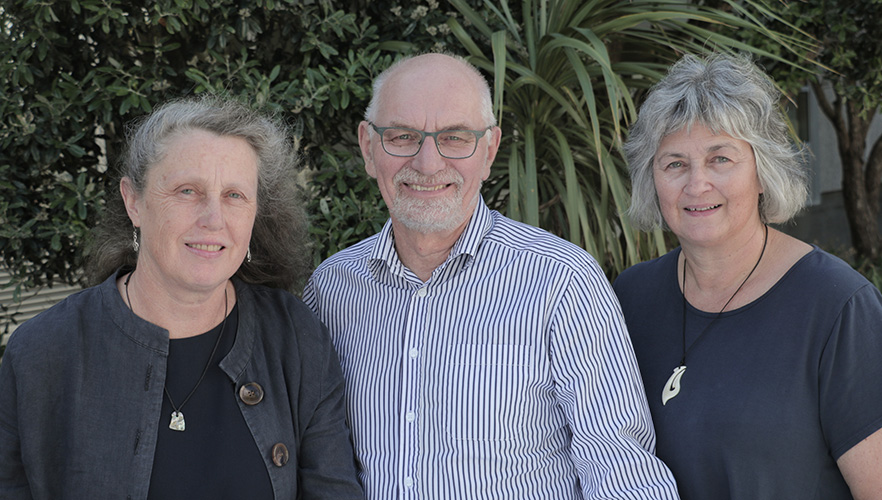 Jo Hilder, Prof Tony Dowell and Associate Prof Maria Stubbe L-R image 2021