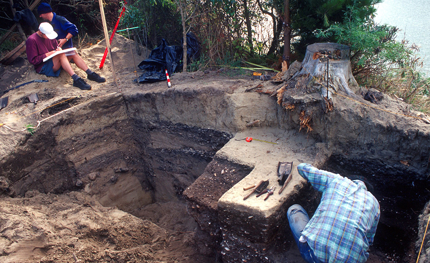 The team hard at work during the excavation in 2001 image