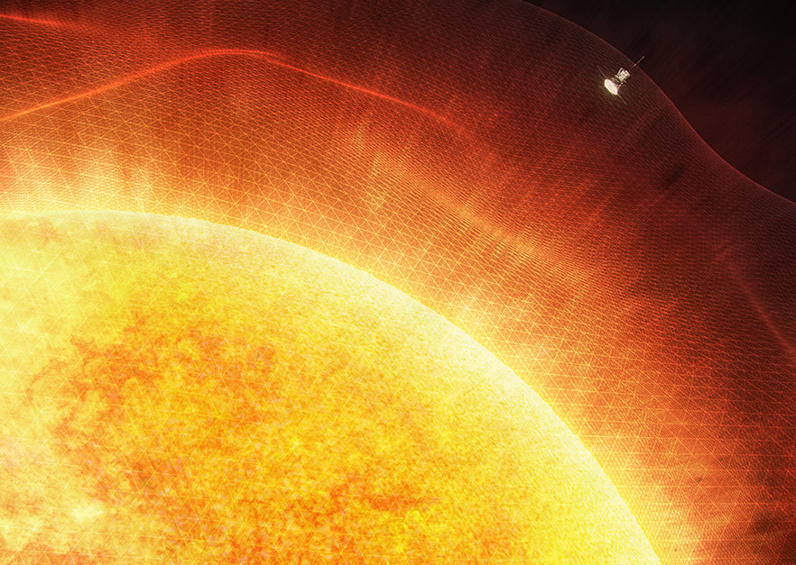 Parker Solar Probe about to enter solar corona image