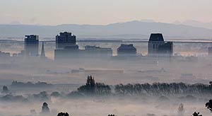 Smog over Christchurch