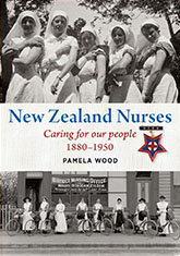 NZ Nurses by Pamela Wood book cover of nurses outside of building