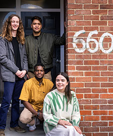 Four Six60 scholarship winners together outside of the Six60 house-cover image