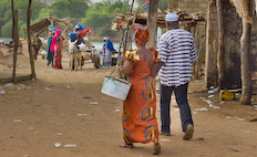 Gambian village scene