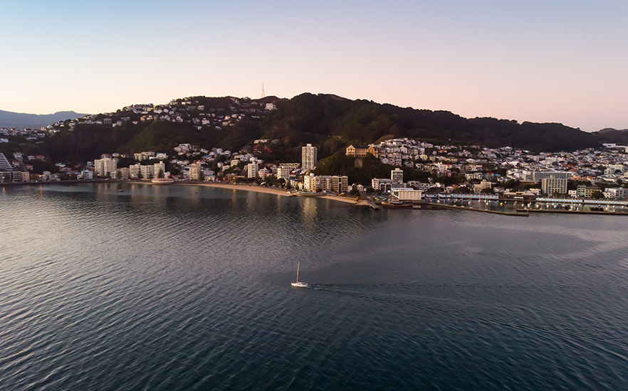 Panoramic view of Mt Victoria and Oriental Bay image