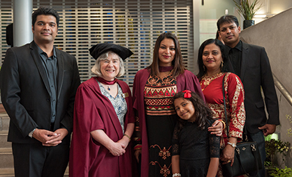 03 Sujita with Prof Sue Heydon and family at graduation 418