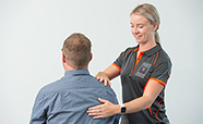 A Christchurch Physiotherapist helping a patient with back or shoulder issues thumbnail