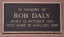 Rob Daly Plaque