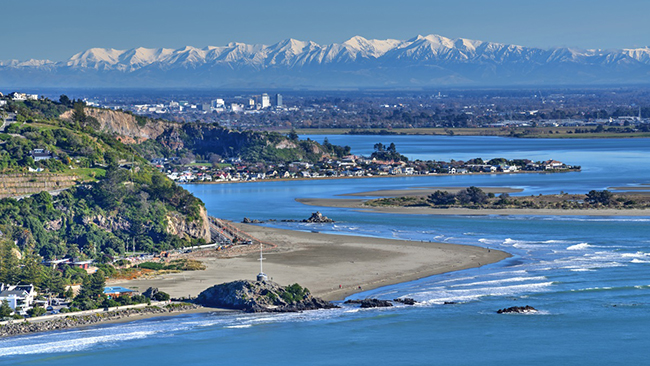 View of alps from Sumner beach