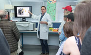 Mark Hampton talks to members of the public taking the laboratory tour_thumbnail