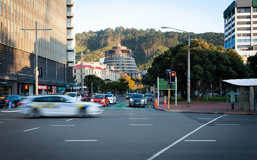 Wellington city with Parliament Building in the background image