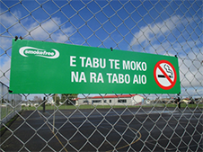Smokefree sign, Palmerston North, New Zealand