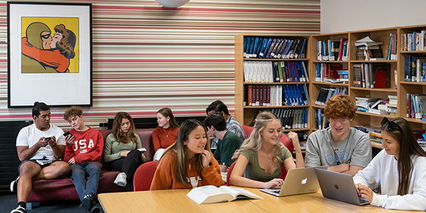 UniCol students studying in the college library