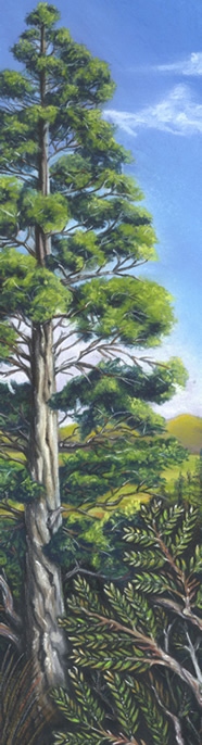 The painting 'Pāhautea' by artist Karen Davis.