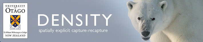 DENSITY: software
for
spatially explicit capture–recapture, University of Otago, New Zealand
