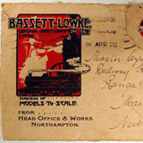 Scrapbook depicting ‘Master Webber’, Bassett-Lowke envelope, 20 May 1916, and an earlier photograph (n.d).