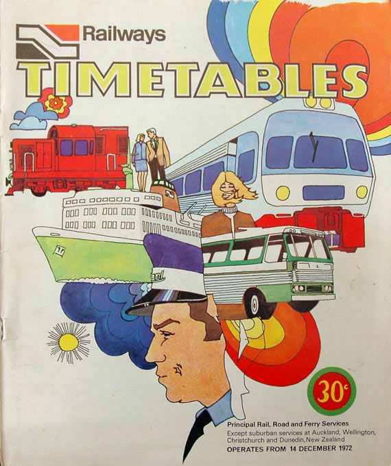 New Zealand Railways, Time Tables, December 1972; 