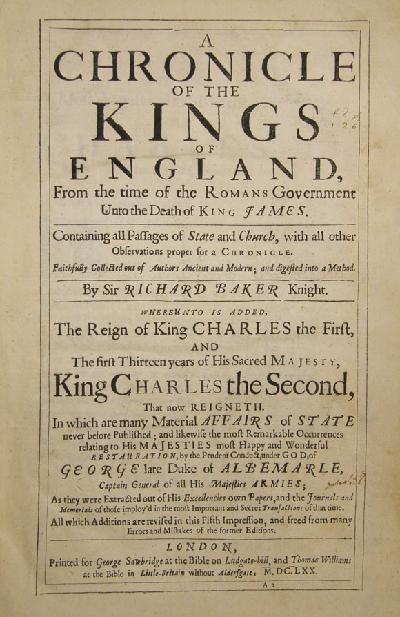 A Chronicle of the Kings of England. 