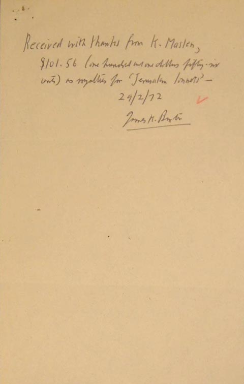 Baxter-Maslen receipt