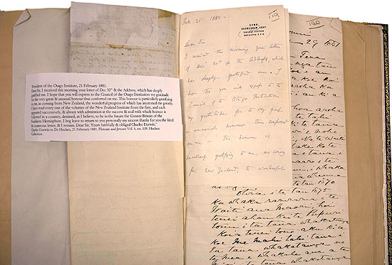 Charles Darwin to Dr T. M. Hocken, 21 February 1881
