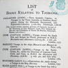 List of Books Relating to Tasmania