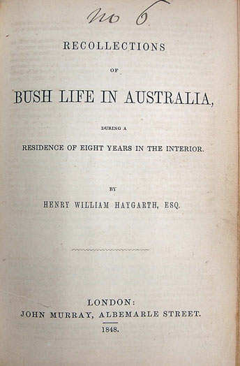 Recollections of Bush Life in Australia. 