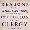 Reasons for a Royal Visitation; Occasion'd by the Present Great Defection of the Clergy from the Government