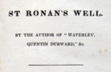 Walter Scott, St. Ronan’s Well. Vol I. 