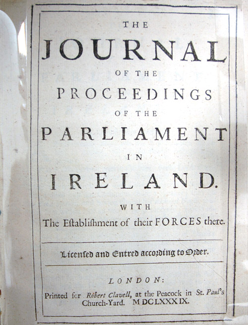 True Account of the Whole Proceedings of the Parliament in Ireland