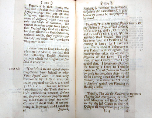 The Case of Ireland's Being Bound by Acts of Parliament Made in England
