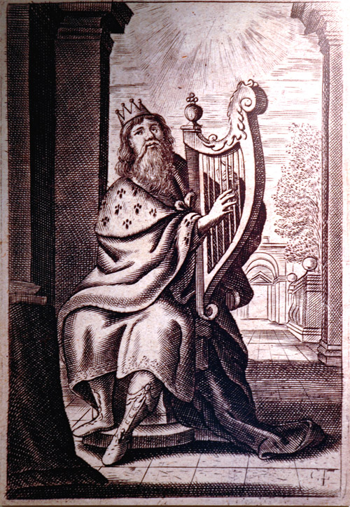 King David playing the Harp