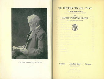 To Return to All That: An Autobiography. 