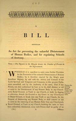 Report from the Select Committee on Anatomy. Ordered, by the House of Commons, to be printed, 22 July 1828.