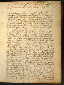 Alexander Monro (primus), Manuscript notes on chemistry, Pitcairn's Elements, etc. [c.1730].