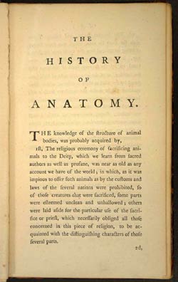 Alexander Monro (primus), The History of Anatomy.