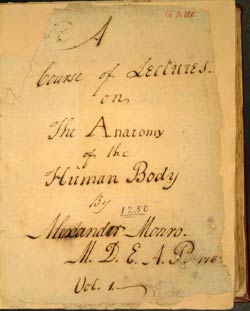 Alexander Monro (secundus), A Course of Lectures on the Anatomy of the Human Body.