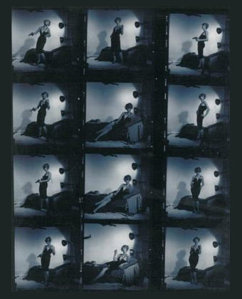 Photograph stills of a model in various poses.