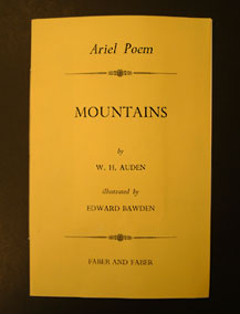 W.H. Auden, 'Mountains'. London: Faber and Faber, 1954.