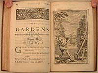[Rene Rapin], Rapin of gardens. a Latin poem. Englishd by Mr. Gardiner. 2nd edition, revised and finishd. London: Printed by W. Bowyer for Bernard Lintot, [1718].DeBeer Eb/1718/R
