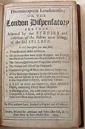 Nicholas Culpeper, Pharmacopoeia Londinensis; or, The London Dispensatory. London: Printed for Awnsham and John Churchill, 1695. deB Eb/1695/C